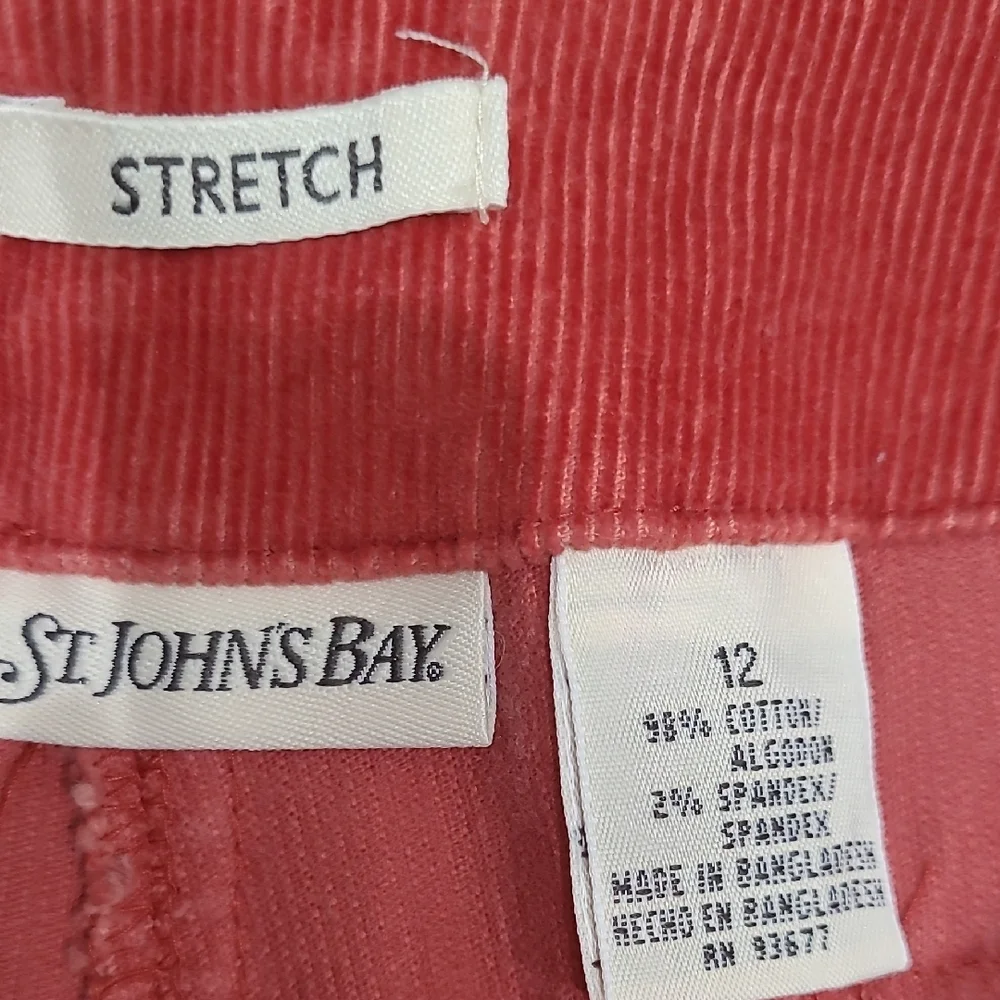 Vintage Size 12 Flare Leg Burnt Orange Corduroy Pants St. Johns Bay